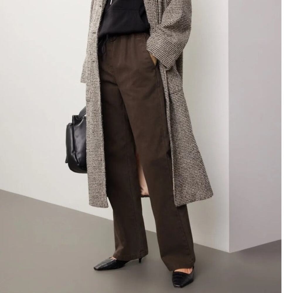 3.1 Philip Lim brown cotton pull on jeans M